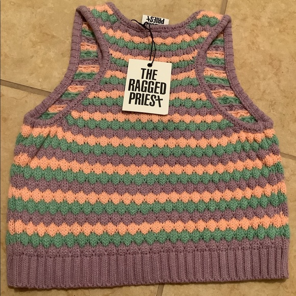 The Ragged Priest Striped Crop Sweater - Picture 2 of 5